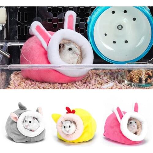 Winter Warm Hamster Nest Hedgehog Yurt Bed Kennels Mouse Chicken Cotton House Small Animal Beds Cave Mice Rat Nest Hamster Bed