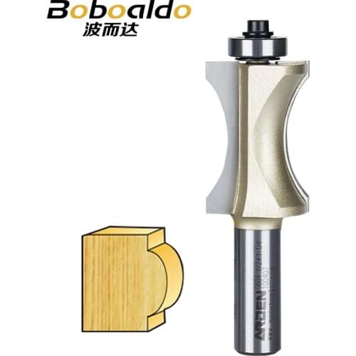 1/2 Shank Half Round bit Endmill Arden Router Bits for Wood Sunk Bead Bit With Bearing Woodworking Tool Milling Cutte