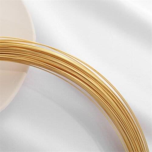 1m 0.4 0.5 0.6 0.7 0.8 1mm 18K Gold Jewelry Craft Wire for DIY Necklace Bracelet Jewelry Making Supplies Finding