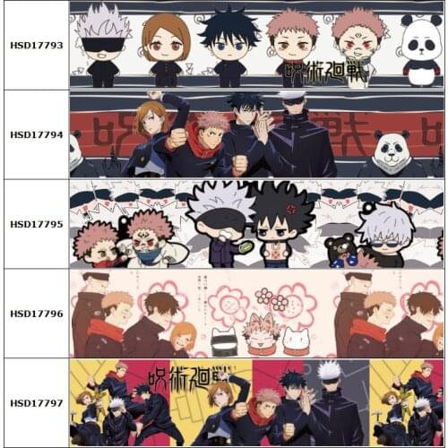 10yard Food Japanese Style Cartoon Printed Grosgrain Ribbon Accessory Hairbow Headwear Decoration DIY Wholesale OEM 38MM 75MM