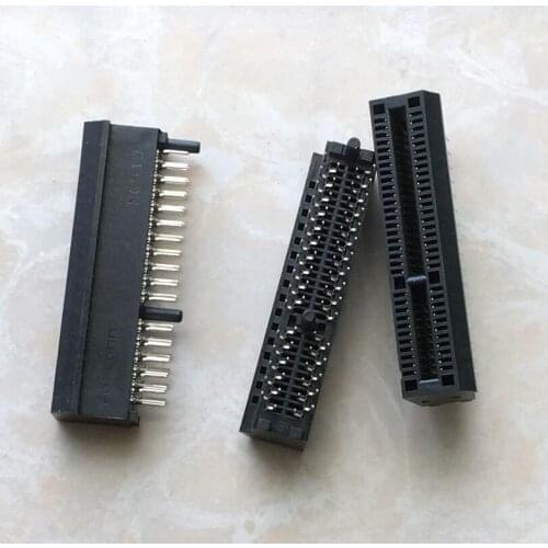 2PCS) Original brand new PCI-E 64pin video card socket PCIe connector interface single side package