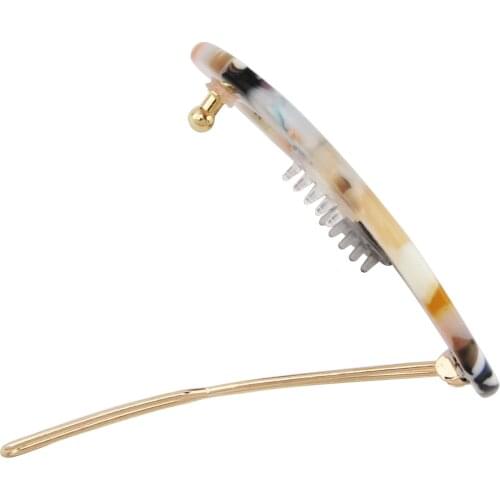 2021 New Style Hot Selling Barrette Colorful Acetate Hairpin Oval Shape For Women Party Jewelry