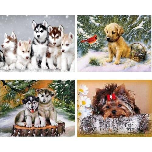 5D Diamond Painting Dog Full Square Diamond Animal Diamond Embroidery Sale Cross Stitch Decoration New Arrivals
