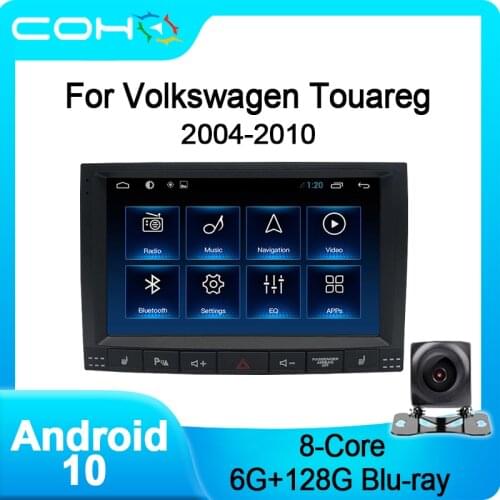 COHO For Volkswagen Touareg 2004-2010 Gps Autoradio Car Multimedia Player Android 10.0 Octa Core 6+128G