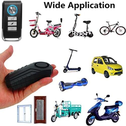 113dB Wireless Alarm Anti-Theft Vibration Motorcycle Bicycle Waterproof Security Sensors Bike Alarm with Remote