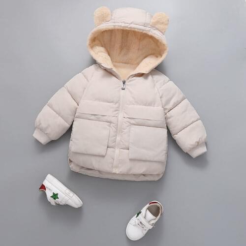 Childrens inner liner cotton down jacket Western childrens clothing new girls winter clothing plus cashmere plus cotton jacket