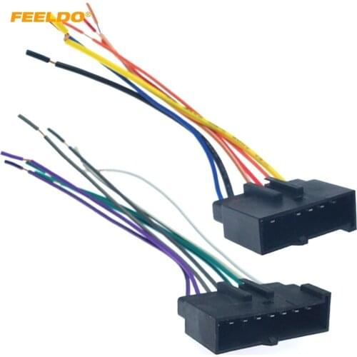 FEELDO Car Radio Audio Stereo Amplifier Sub Interface Wire Harness for Ford 1987-1993 Mustang Mondeo #2957
