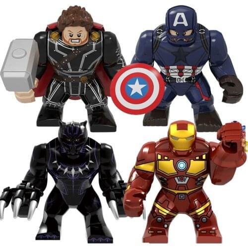 Marvel Super Heroes Iron Man Thor Dr. Strange Captain America The Flash Model Building Blocks Enlighten Figure Toys For Children