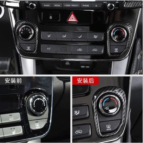 ABS Chrome Air Conditioning Switch Cover Trim For Hyundai IX35 2018 2019 2020 Car Accessories
