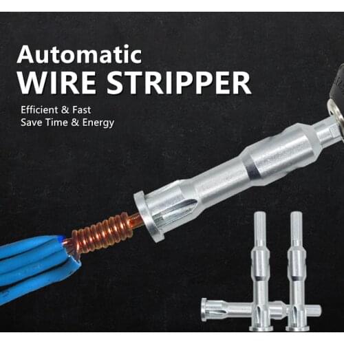 Electrical Twist Wire Stripping Wire Stripper Electrician Universal Automatic Twisting Wire Stripping Connector Drill Bit Tools