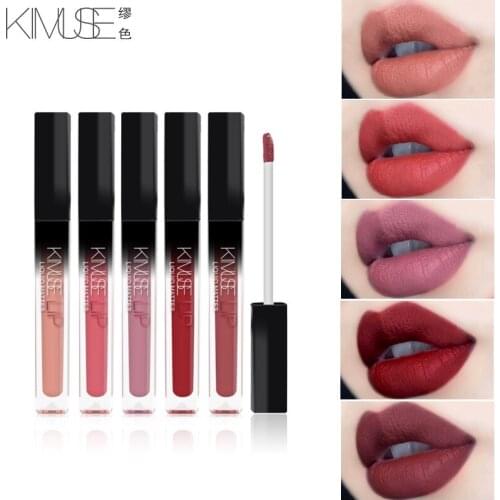 Kimuse Miao Color Fog Lock Smoke Fans Glaze INS Non-stick Cup Non-Marking Moisturizing Waterproof Lipstick Beauty