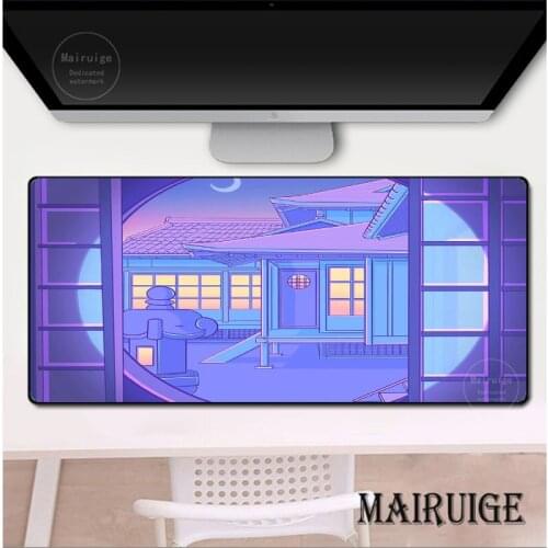 Computer Girly kawaii MousePad Gaming pink Large 90x40cm Genshin Impact Mousemat Gamer XXL Locking Edge PC Desk Mat keyboard Pad