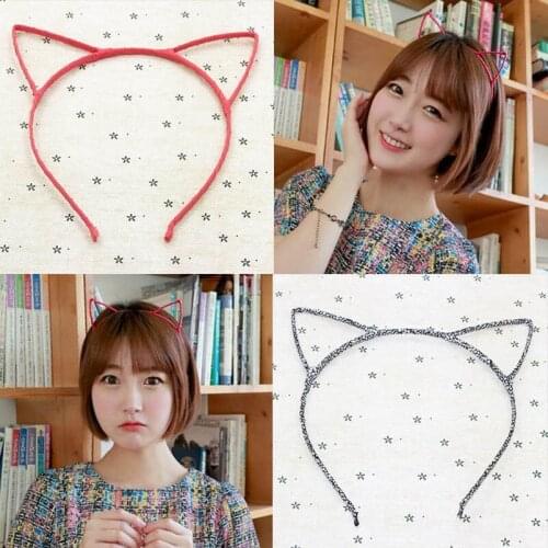 Cute Black Cat Ears Hairband Headwear Hair Accessories for Women & Children