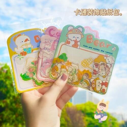 Cartoon Creative Hand Account Sticker Pack Student Pet Waterproof Stickers Cute Diy Material Decorative Small Stickers