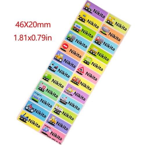 Cartoon Sticker Custom Name Stickers Children School Stationery Labels Customize Personalized Sticker