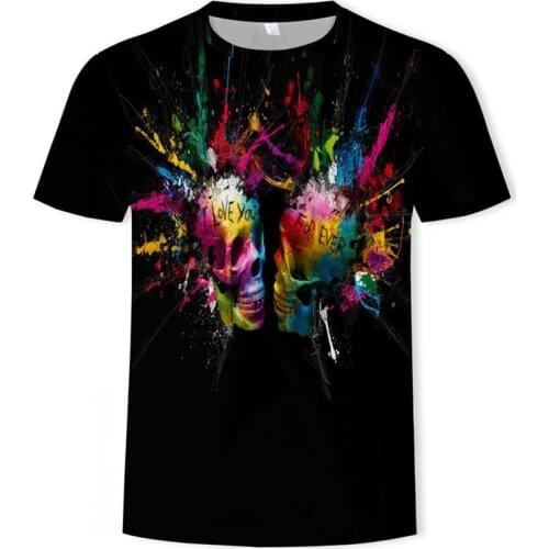 KISS Heavy Metal Music Cool Classic Rock Band Skull head t-shirts Fashion Rocksir T Shirt Men 3D T-Shirt DJ Tshirt Mens Shirt