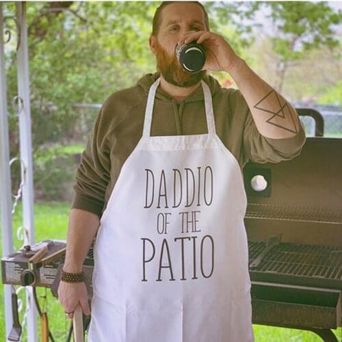 Customize The Popular Kitchen Baking Apron In Summer,Personalised Daddio of the patio funny gift dad apron,Apron King Of The BBQ