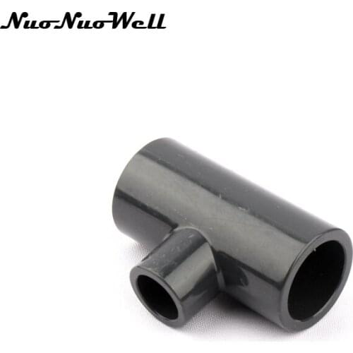 1pcs NuoNuowell ANSI PVC 1" to 1/2" Reducing Tee Connector Garden Irrigation Hose Fittings Aquarium Water Tank Pipe Adapter