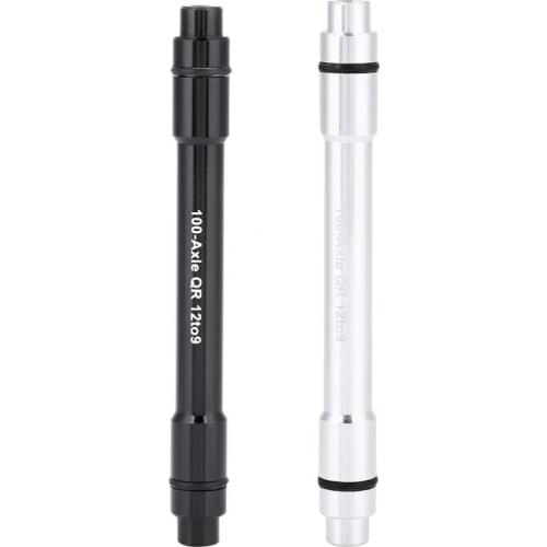 Bike Front Wheel Hub 12mm to 9mm QR Adapter MTB Bike Thru Axle Hub Quick Release 100mm Bicycle Front Wheel Hub Adapter