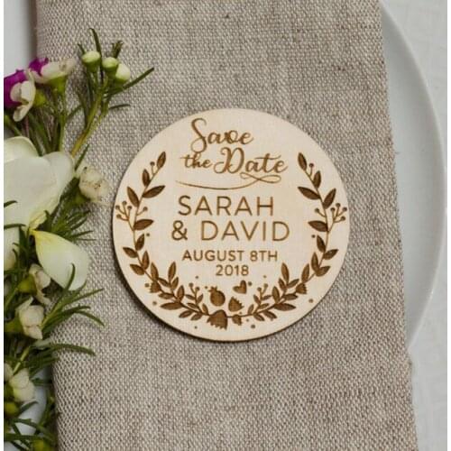 Wood guest Favors Save the date magnets/Rustic Wood Vines Designs Wedding Party Home Decorations gifts