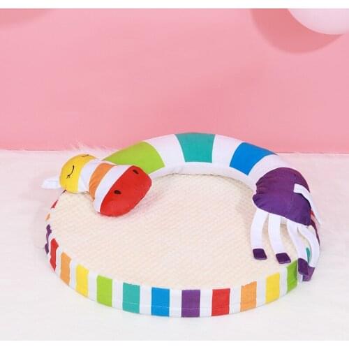 Pet Dog Products Rainbow Cow Washable Puppy Supplies Fluffy Single Cat Bed Cushion Chihuahua Warm Mat Soft Small Medium Dog Bed