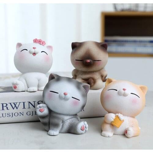 Ornaments For Home Resin Crafts Animals Car Interior Decorations Baking Birthday Cake Decor Children Gifts