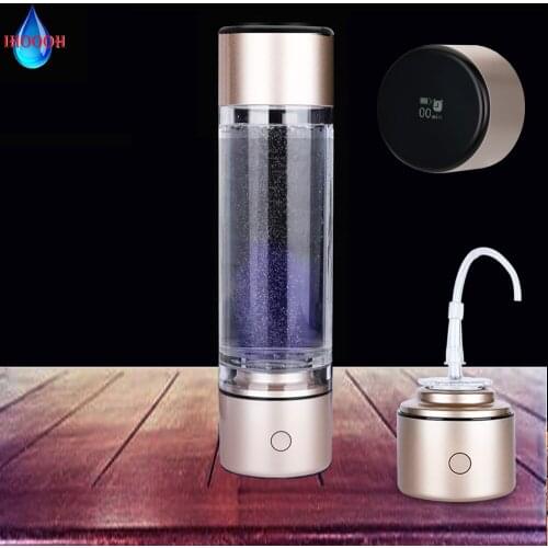 Smart MRETOH Molecular Resonance Nano Water Bottle Hydrogen Rich Generator ORP Alkaline Titanium Electrolysis Pure H2 Ventilator