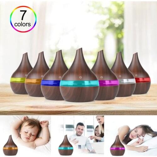 USB Diffuser Humidifier Aromatherapy Aroma Essential Oil Cool Mist Maker Air 7LED Night Light Yoga Relax Equipment Ultrasonic