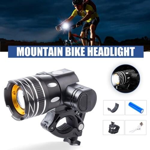 USB Rechargeable Waterproof Bicycle Front Light 3 Modes And T6 LED Beads Bicycle Headlight Luz Bicicleta Ciclismo Eclairage Velo
