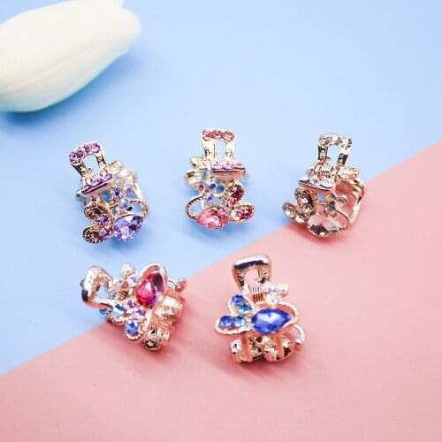 4pcs Hair Ornaments Claw Headwear Accessories Imitation Crystal Metal Hair Claws Clip for women Girls Fahion Hair Claw Hot Sale