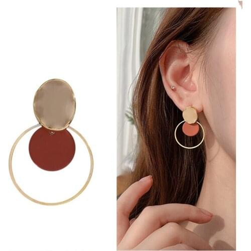 Pure Silver 925 Earring Female Piercing Accessories Trendy Color Glaze Round Earrings For Women Jewelry Charm Princess Earrings