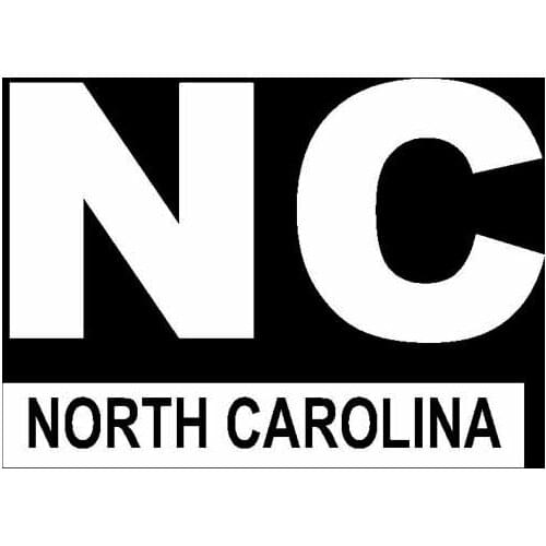 14.2CM*10.2CM NC NORTH CAROLINA Vinyl Car Sticker Decal Black Silver C10-01473