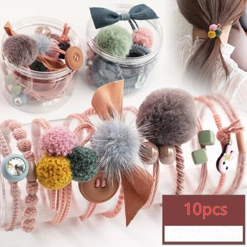 3/8/10/11Pcs New Women Girls Basic Knot Pearls Elastic Hair Bands Scrunchies Ponytail Holder Headbands Hair Accessories Set