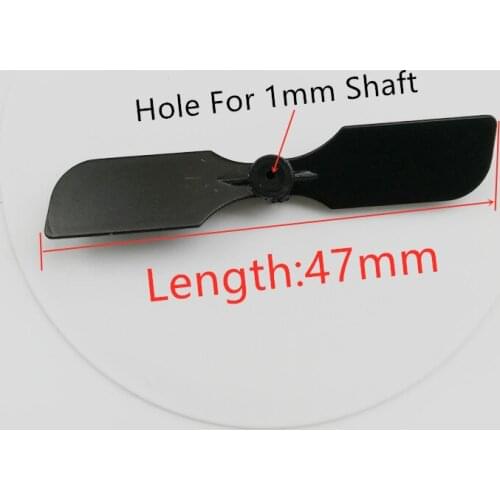 3pcs as showing 4.7cm 47mm 1mm Tail Blades Rotors DIY R/C Helicopter Model DIY Spare Parts Access