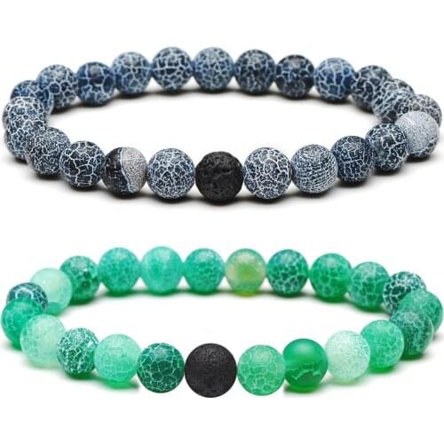 8MM Round Weathered Stone Bracelet Colourful Green/Purple/Pink Natural Gem Stone Beaded Bracelet Crystal Couple Bracelet Jewelry