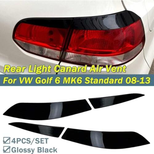 Car Rear Light Canard Air Vent Headlight Trim Cover For VW Golf 6 MK6 Standard R-Style 2008-2010 2011 2012 2013 Car Stickers