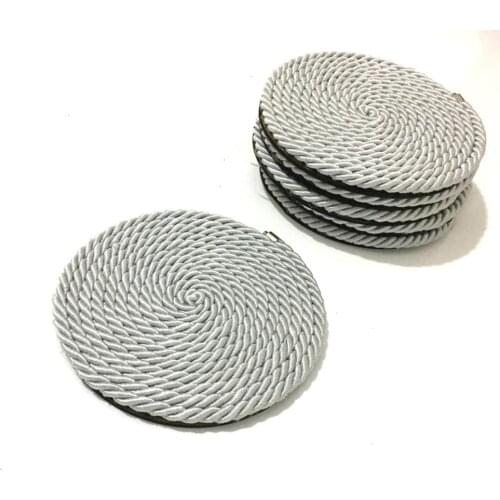 Dekoratif Bardak Atlığı Gri 6'Lı Set