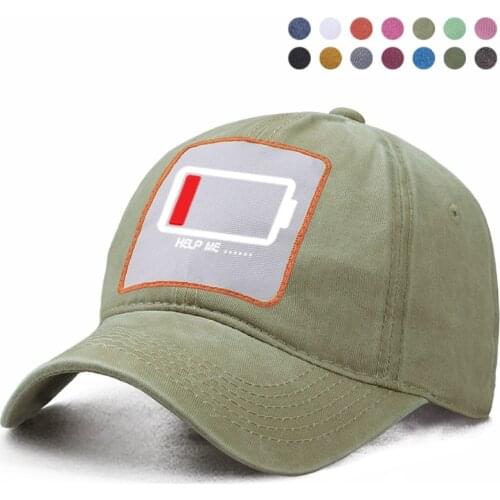 Battery help me personality baseball cap Dad Trucker Solid Brand Hat Woman Berets Ponytail Caps Casquette Snapback Gorras hats