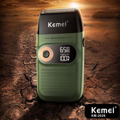 Kemei Electric Shaver for Men Twin Blade Waterproof Reciprocating Cordless Razor USB Rechargeable Shaving Machine Barber Trimmer