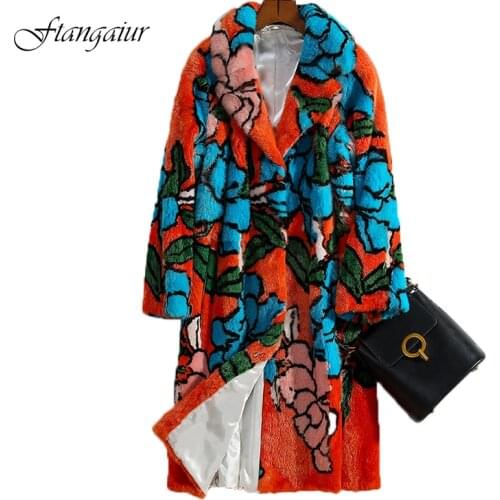 Ftangaiur Colored Fur Coats