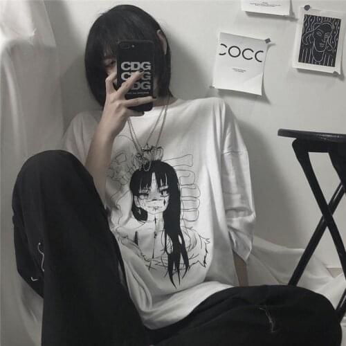 High Street Female Tshirt Kpop Summer Students Cool Girls Ladies Cool Women Summer Streetwear Dancing Japan Sweatshirt