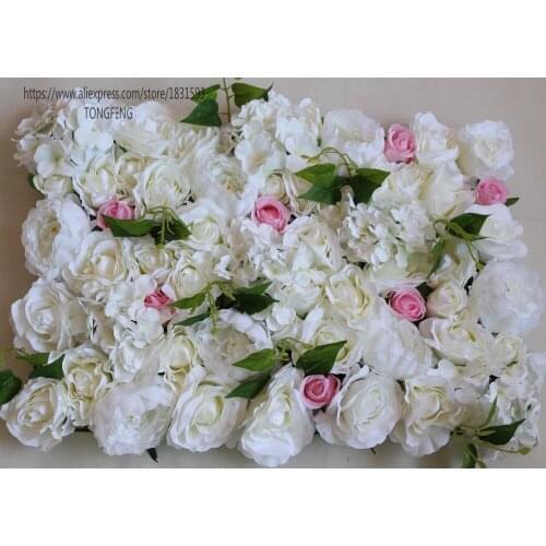 10pcs/lot Artificial rose flower wall wedding background decoration With leaves artificial flowers arches TONGFENG