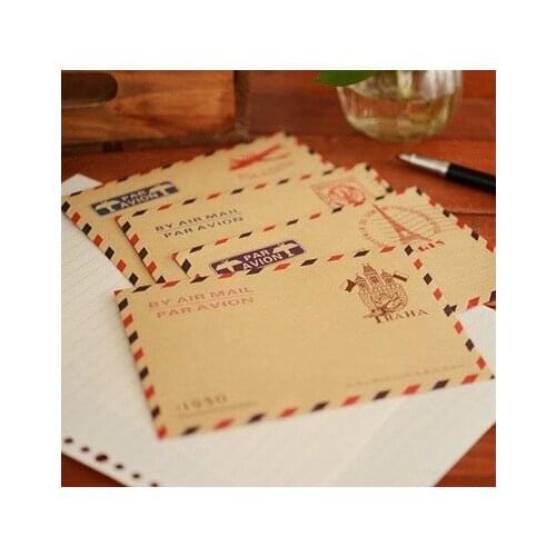 10pcs/lot Kraft Paper Envelope 9.6x7.3cm Mini Retro Vintage Paris Paper Envelope Fashion Cute Kawaii Korean Stationery for Cards