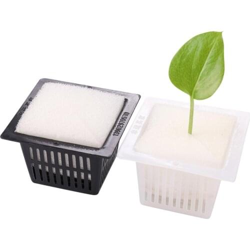 Square Planting Basket Hydroponic Soilless Root Fixing Cultivation Cups Plant Vegetable Planting Colonization Mesh Growing Pots