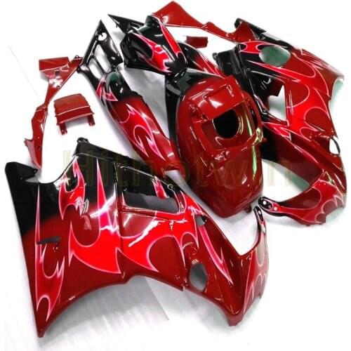 Custom motorcycle cowl for CBR600F2 1991-1994 CBR 600 91 92 93 94 ABS Plastic Fairings+Botls+red
