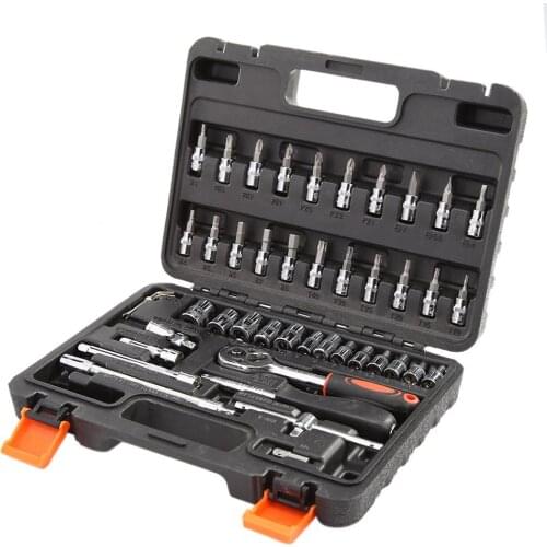 46pcs Ratchet Wrench Set Kit Sleeve for Car Motorcycle Bicycle Repair Tools