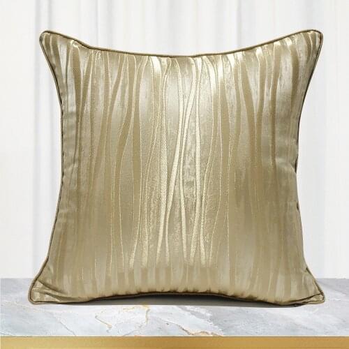 Modern Beige Pillow Cover 45x45 Luxury Striped Throw Pillow Cover Home Decoration For Livingroom Sofa Bed Cushion Cover 50x50