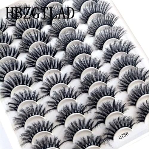 NEW 20 Pairs 8-20 mm 3d Mink Lashes Bulk Faux Thick Long Wispy Natural Mink Lashes Pack Short Wholesales Natural False Eyelashes