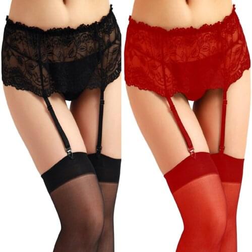 Porno Sexy Babydolls Garter Belt Stockings Women Erotic Lace Sexy Lingerie Temptation G-String Socks Garter Mujer Sex Lenceria