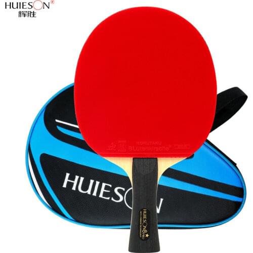 Huieson 7/8/9 Stars Table Tennis Rackets Double Face In Rubber Lightweight Powerful Profession Training Ping Pong Bats With Bag